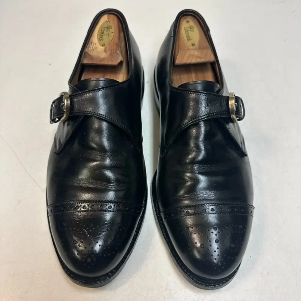 VGUC Allen Edmonds Hillsboro Single Monk Strap Cap Toe Brogue MiUSA 8 Wide EEE